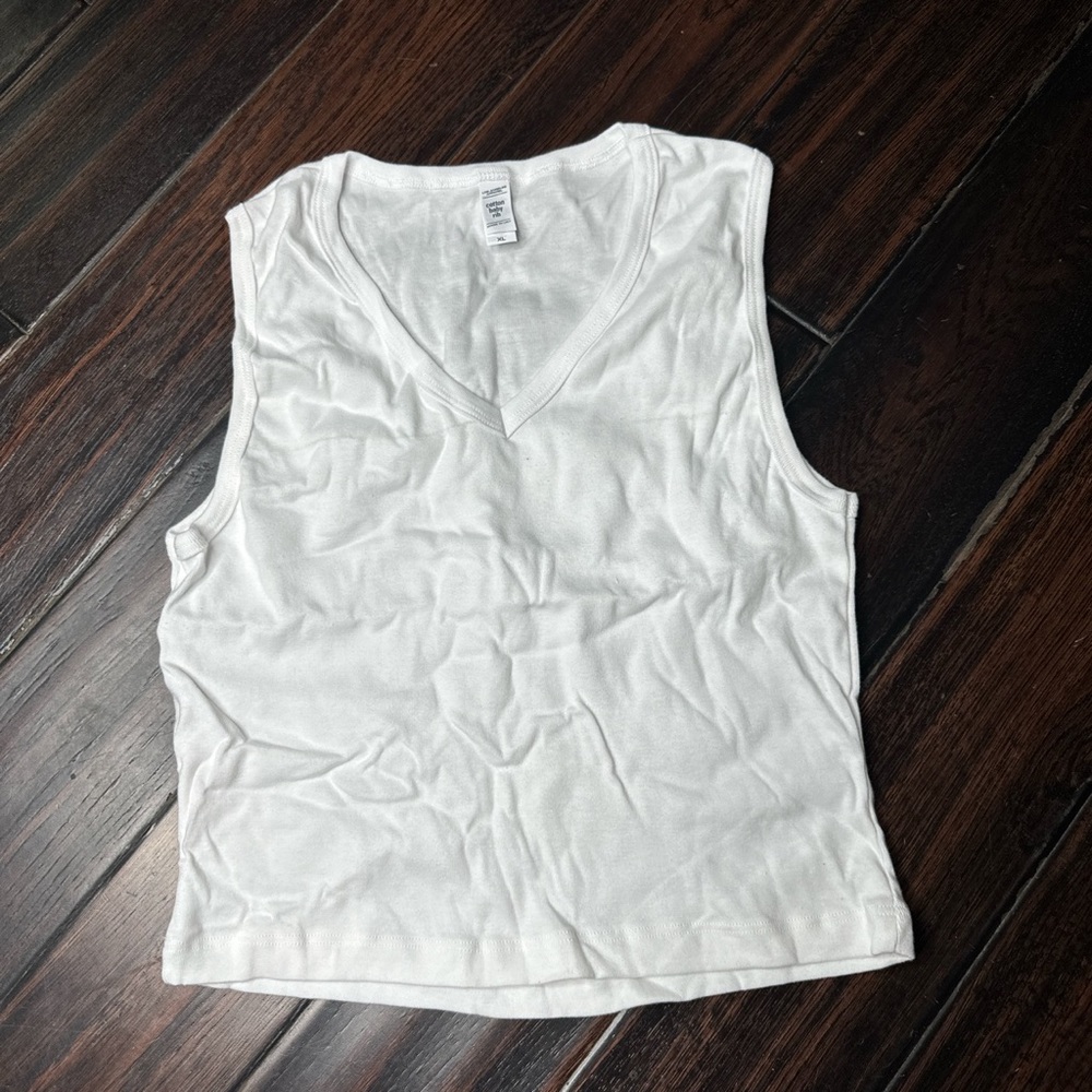 Crop top v neck casual tank top Los Angeles Apparel athletic yoga workout summer